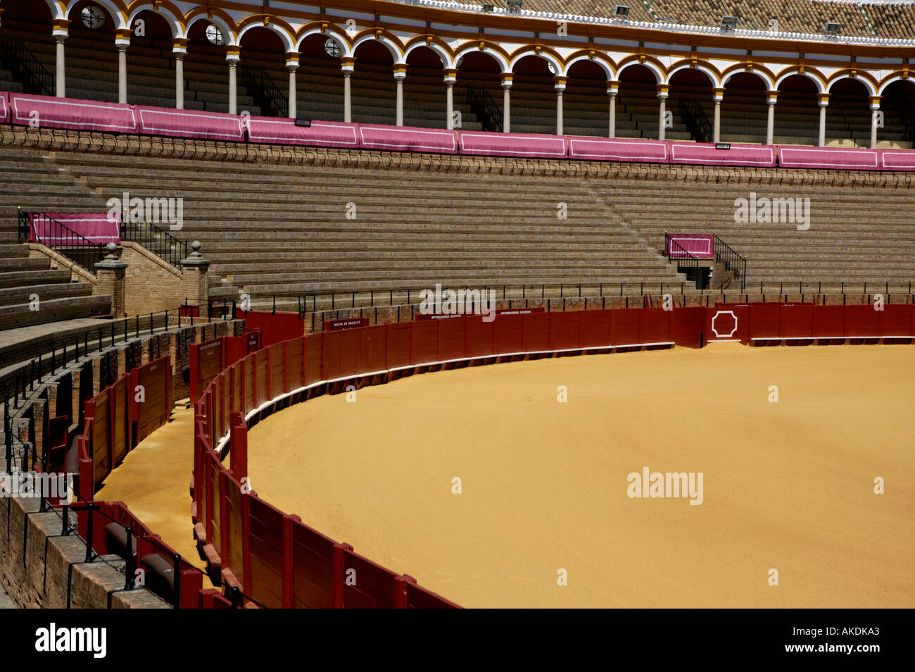 Espagne, Andalousie, Séville - Les arènes de la Maestranza également connu sous le nom de Plaza de Toros Banque D'Images