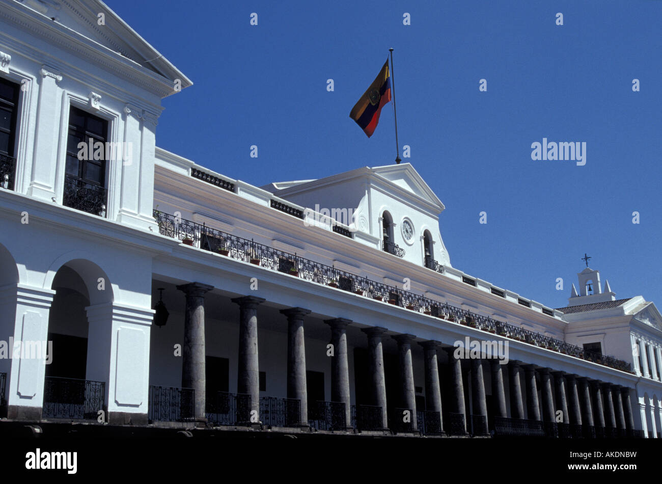 Le Palais présidentiel dans la vieille ville, Quito, Équateur Banque D'Images