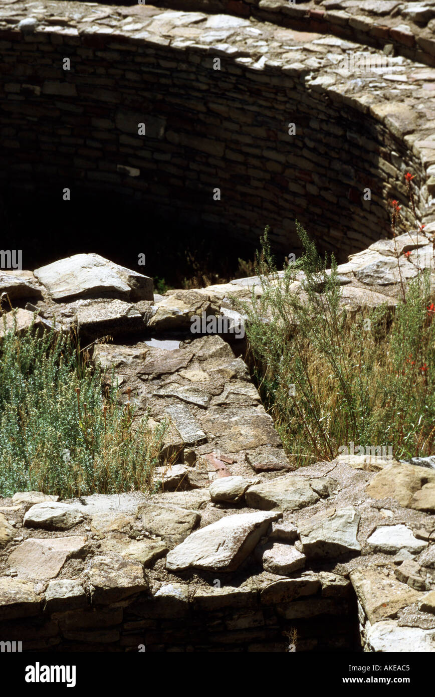 Zone archéologique de Chimney Rock Colorado Kiva Banque D'Images