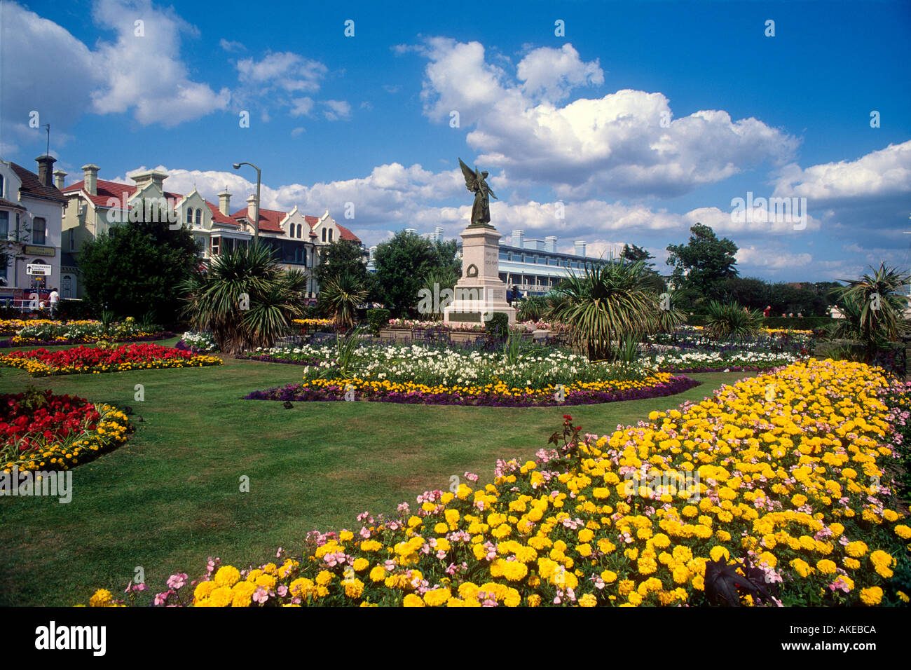 Jardins en front de mer à Clacton On Sea Essex en Angleterre Banque D'Images