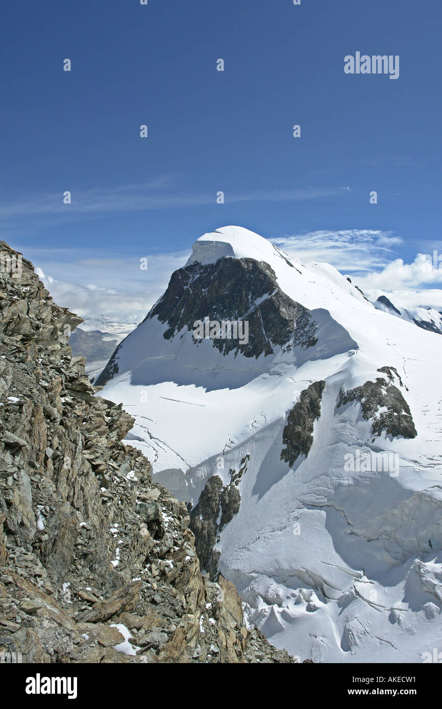 Breithorn vue depuis près de Zermatt Matterhorn Glacier Paradise Banque D'Images