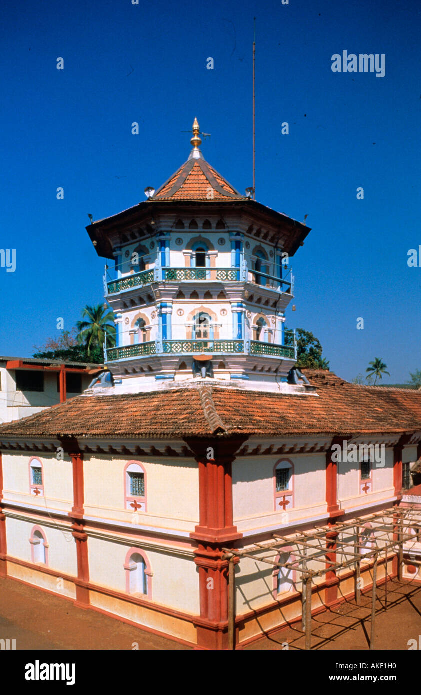 Indien, Goa, District Ponda, Siroda, Shri Kamakshi Tempel Banque D'Images