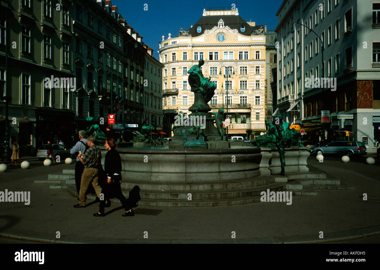 Wien, Österreich, Neuer Markt 1, Providentia-Brunnen Donner-Brunnen oder auch, (1737-39) von Georg Raphael Donner (1693-1741) Banque D'Images