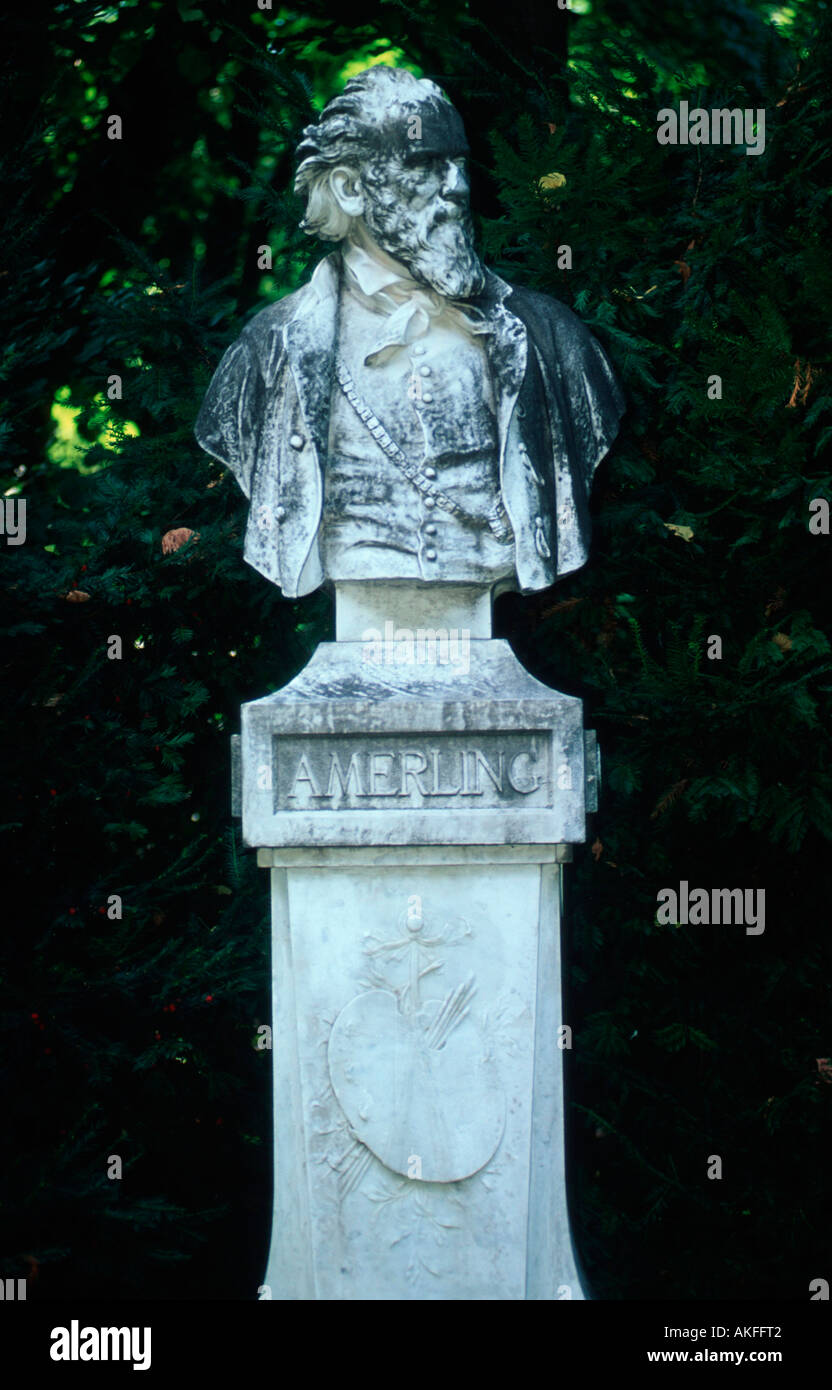 Wien 1, Stadtpark, Denkmal Friedrich von Amerling von Banque D'Images