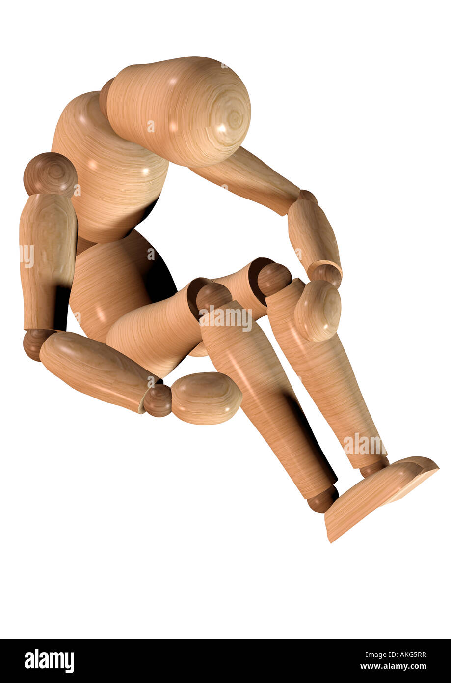 Jointed doll Gliederpuppe depressiv dépressif Banque D'Images