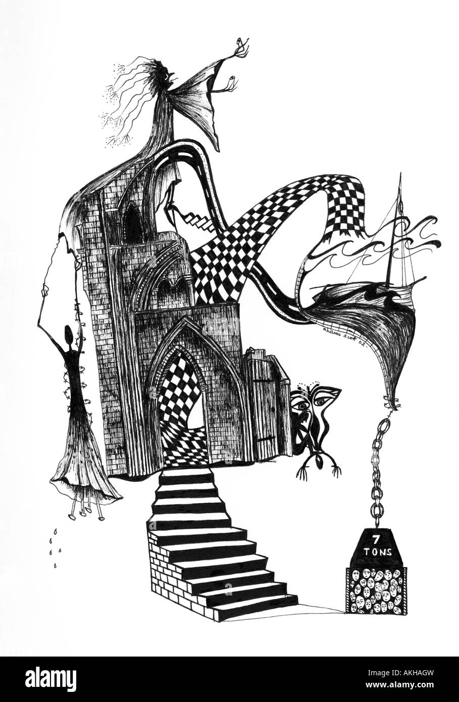 À partir de 'Le Visual Diary' par Sharon Scott Leeds West Yorkshire Angleterre UK Banque D'Images