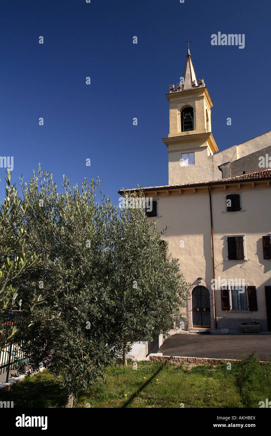 Bell Tower, Castelletto di Brenzone, Veneto, Italie Banque D'Images