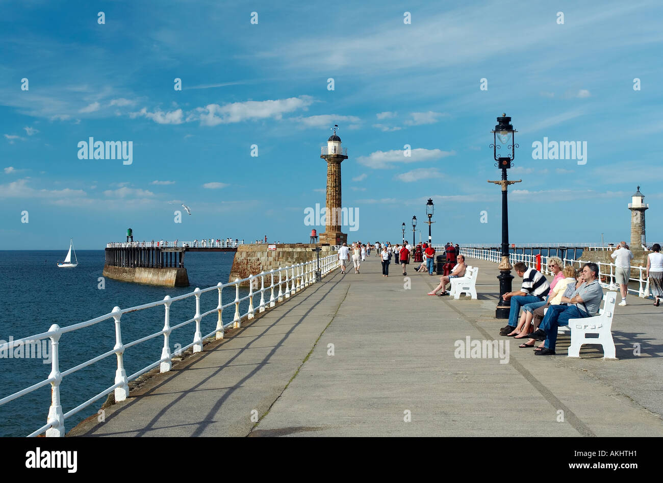 Jetée de Whitby Banque D'Images