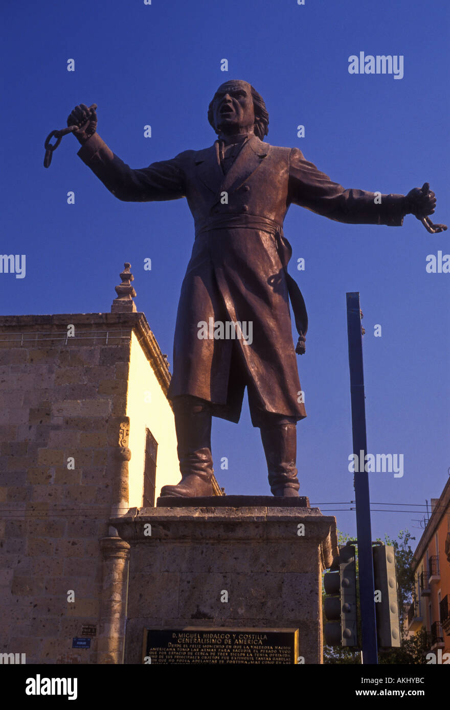 Statue de Miguel Hidalgo y Costilla, statue, Miguel Hidalgo, Plaza de la Liberacion, Guadalajara, Jalisco, Mexique de l'État Banque D'Images