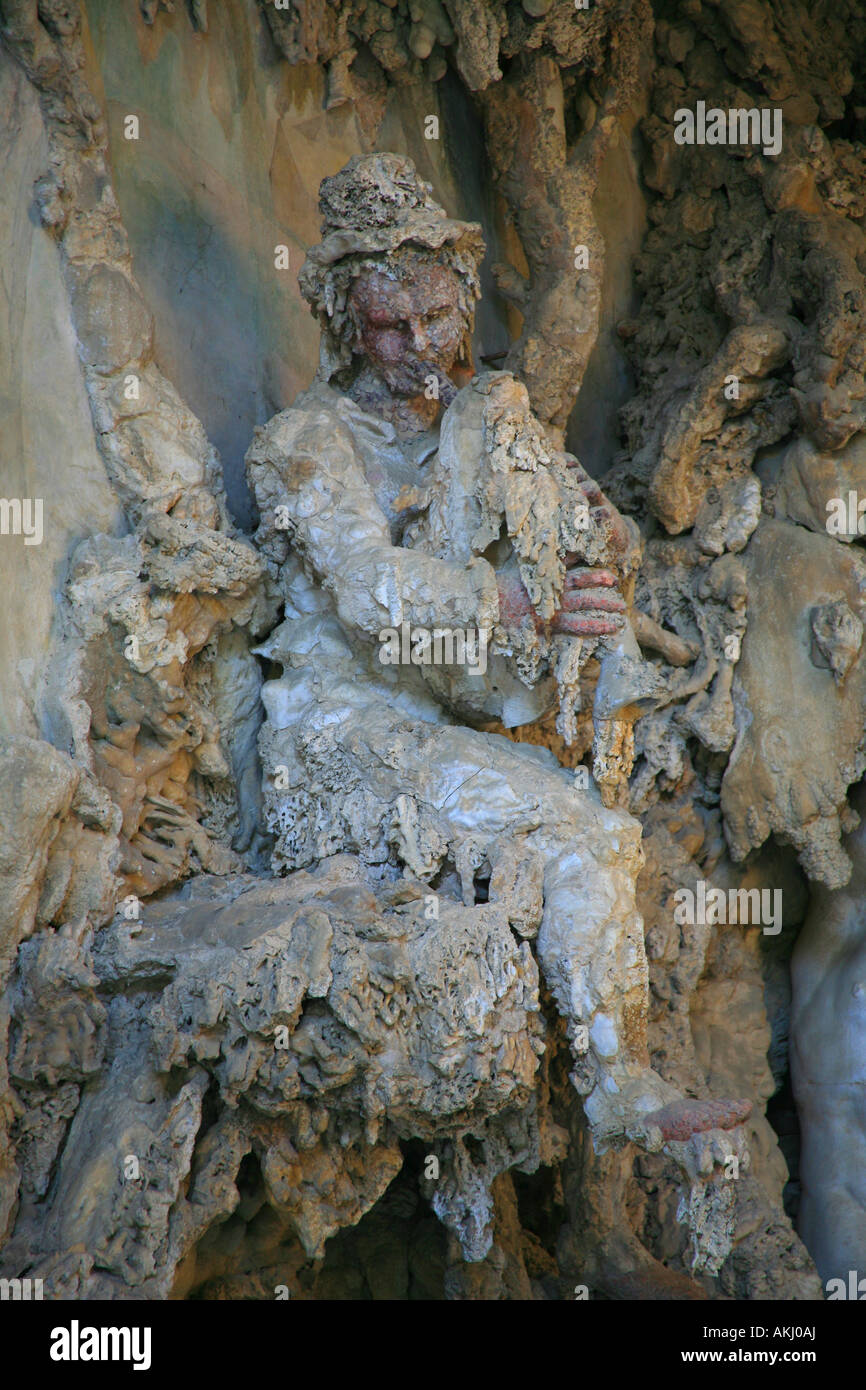 Buontalenti grotte artificielle, jardins de Boboli, Florence, Toscane, Italie Banque D'Images