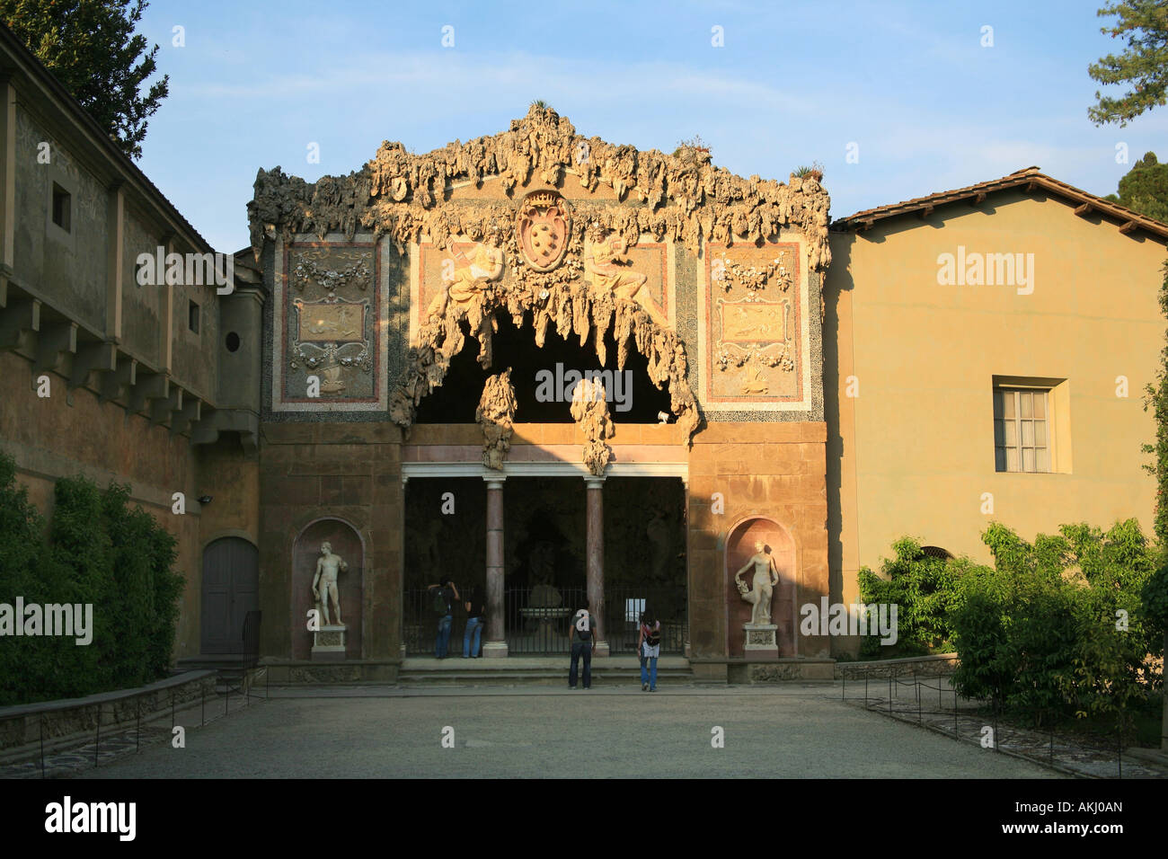 Buontalenti grotte artificielle, jardins de Boboli, Florence, Toscane, Italie Banque D'Images