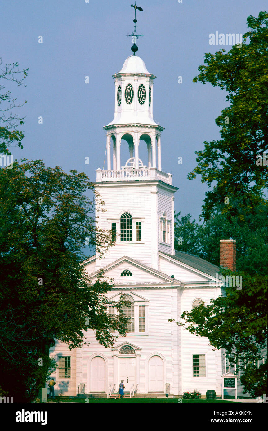 Clocher de l'église en bois de la Nouvelle-Angleterre Banque D'Images