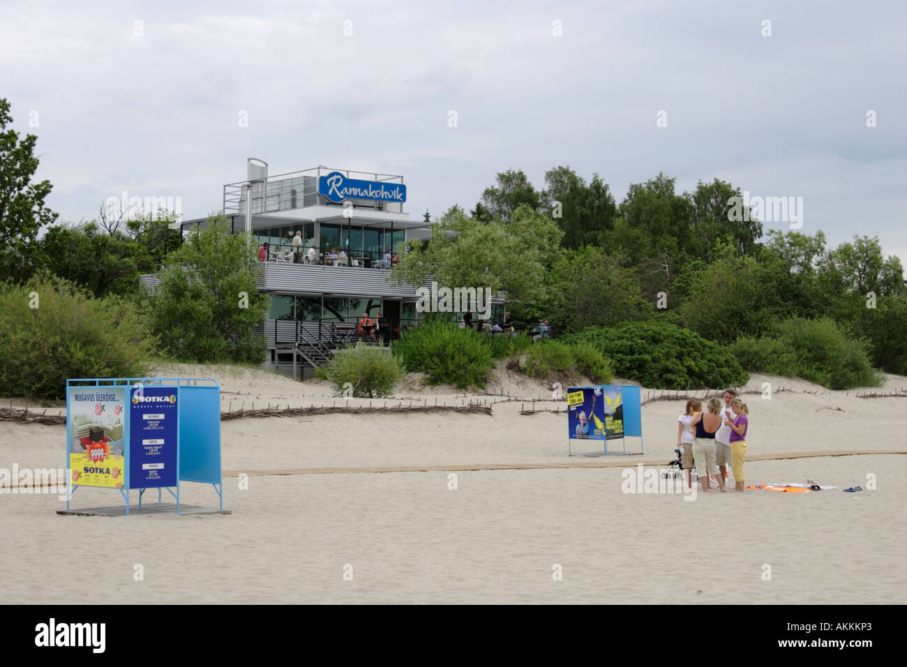 Plage de Parnu, la capitale estivale de l'Estonie Banque D'Images