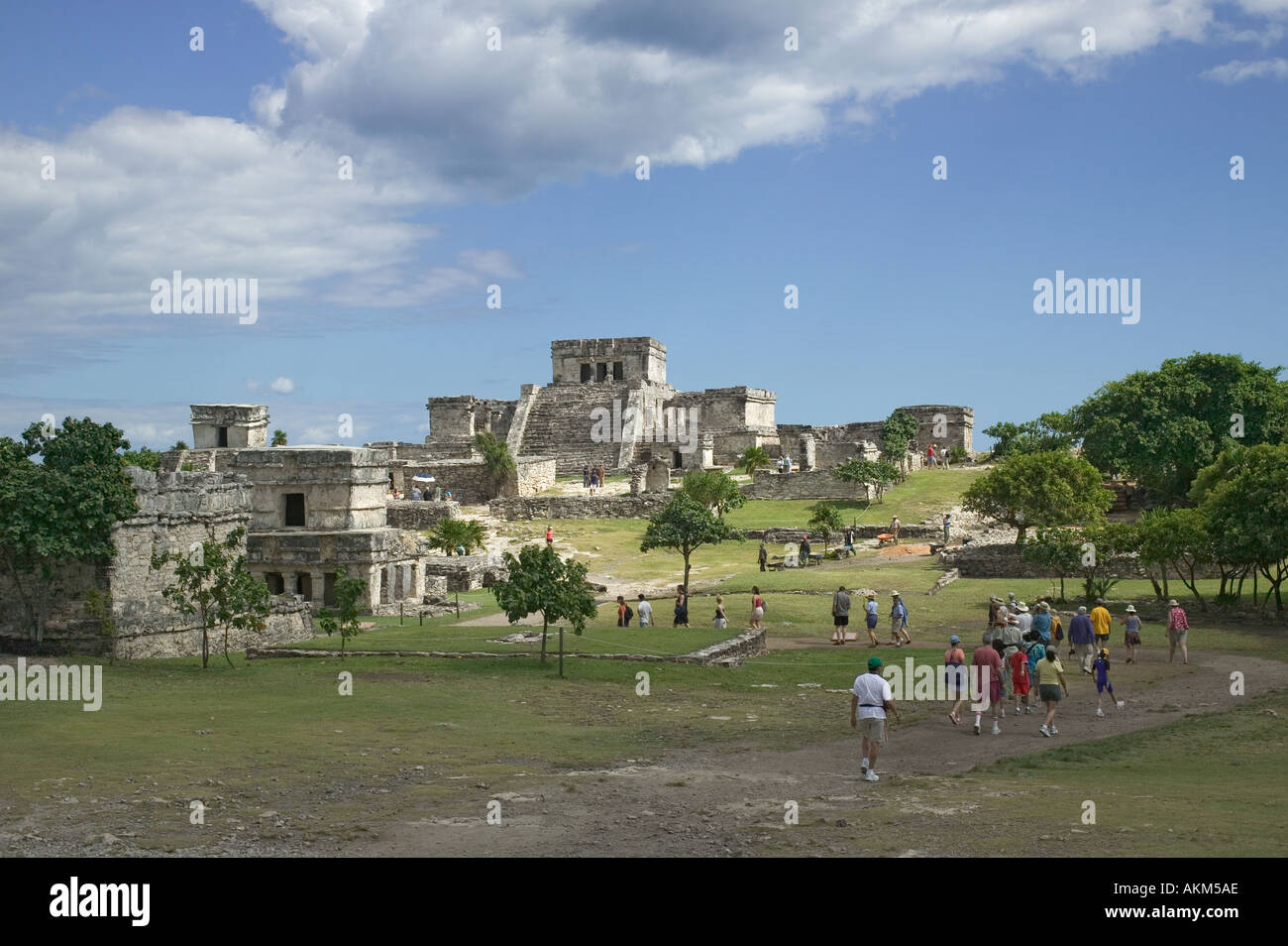 Ruines mayas de Tulum Mexico Banque D'Images