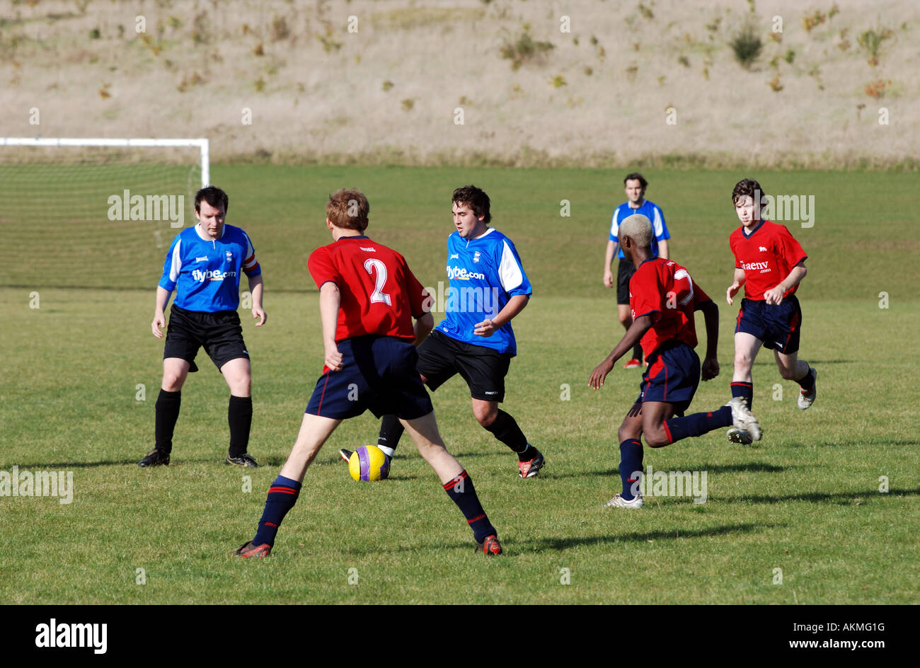 Football Ligue dimanche à Harbury Lane, Leamington Spa, Warwickshire, England, UK Banque D'Images