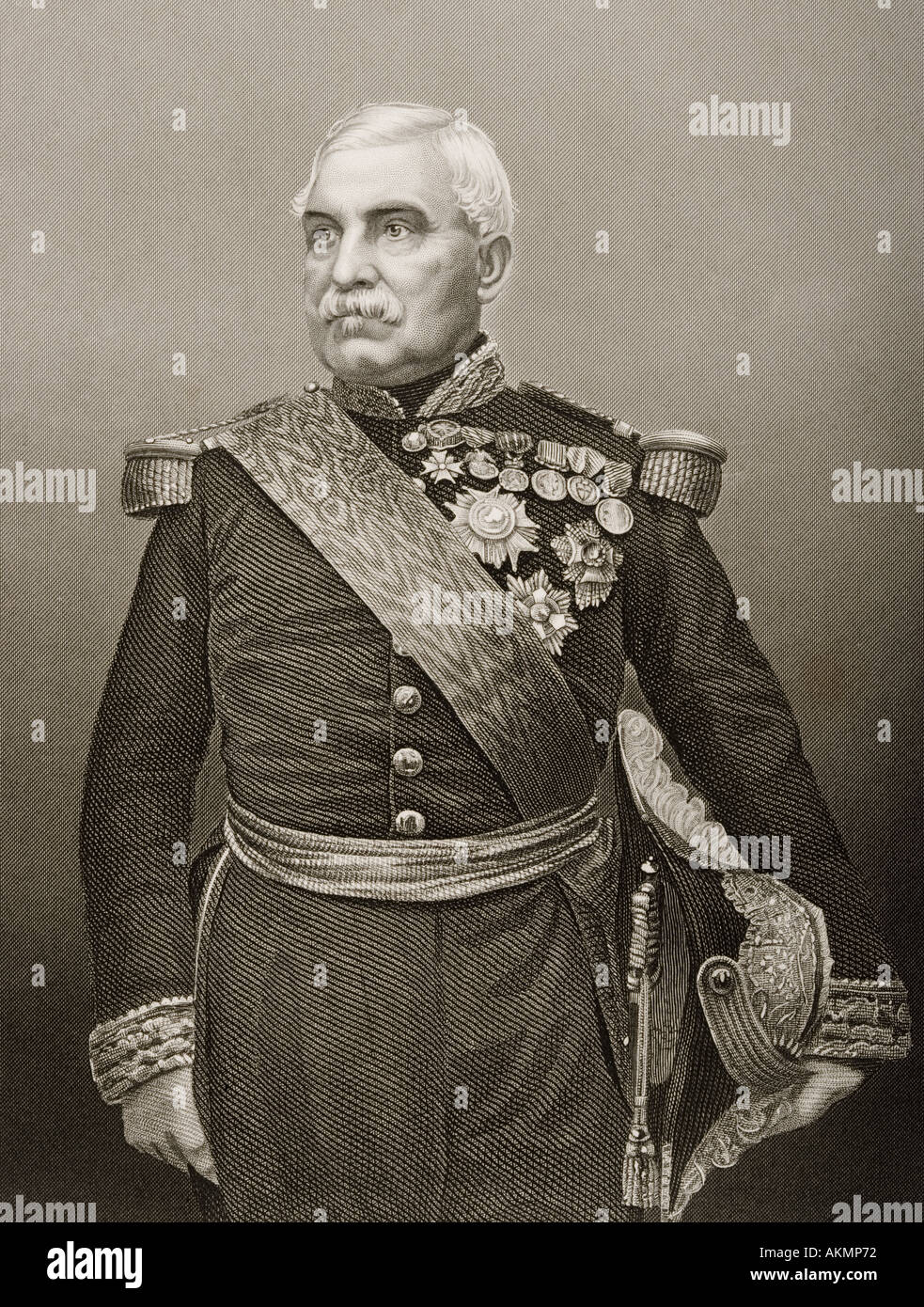 Aimable-Jean-Jacques Pélissier, duc de Malakoff, 1794 - 1864. Maréchal de France. Banque D'Images