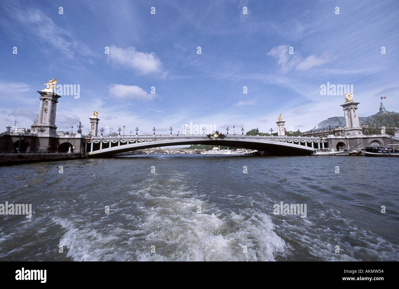 Le pont Alexandre III L'un des nombreux ponts qui enjambent la Seine à Paris Banque D'Images
