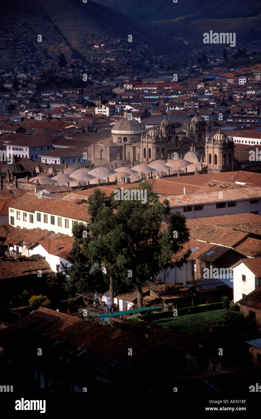 Cuzco Pérou vu de dessus Banque D'Images