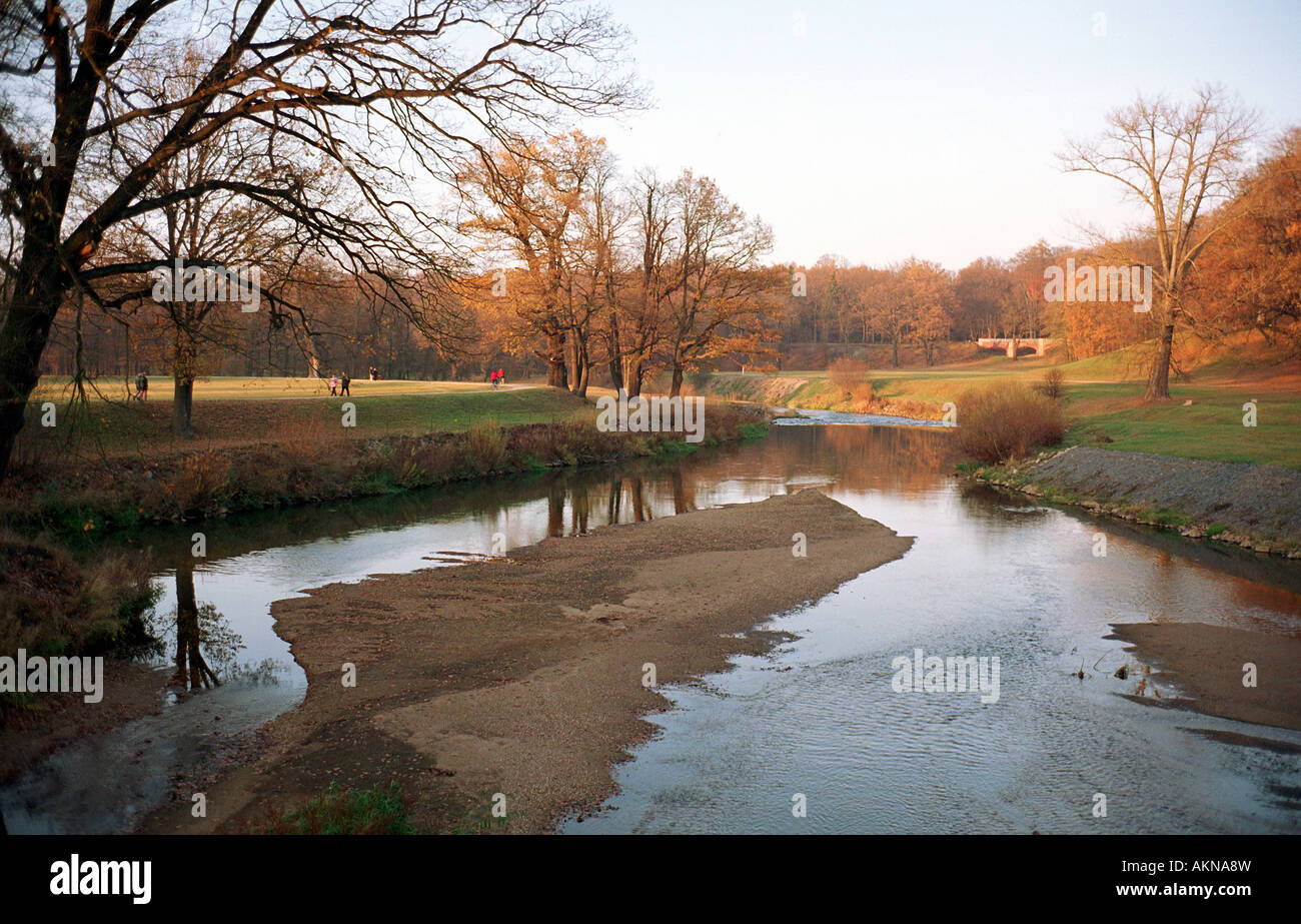 Le Fuerst-Pueckler-Park à Bad Muskau, Allemagne Banque D'Images