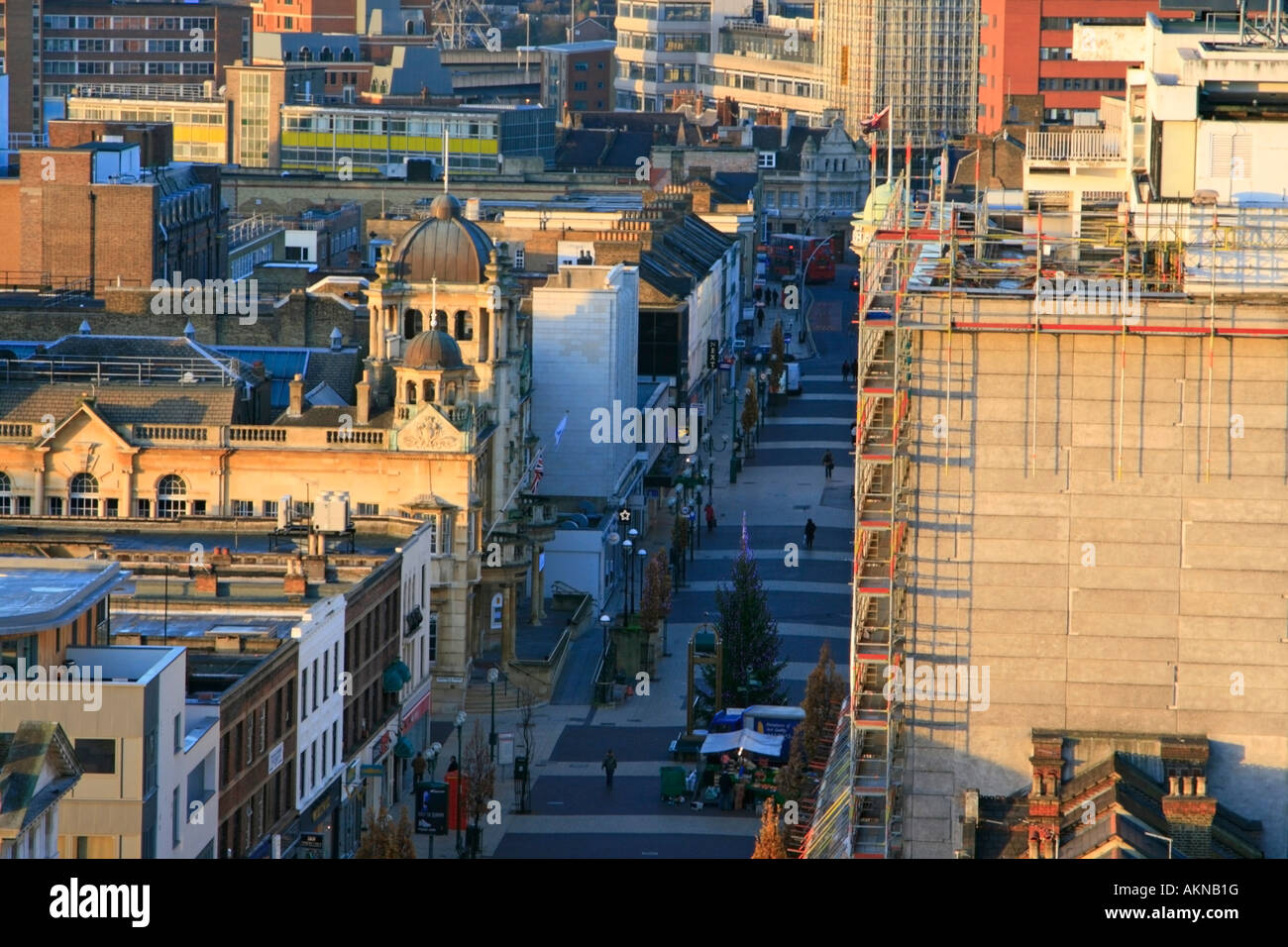Centre-ville d''ILFORD ESSEX tôt le matin de l'East London England uk go Banque D'Images