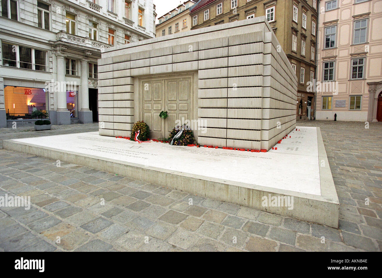 Le monument commémoratif de guerre juive par Rachel Whiteread à Vienne Autriche Banque D'Images