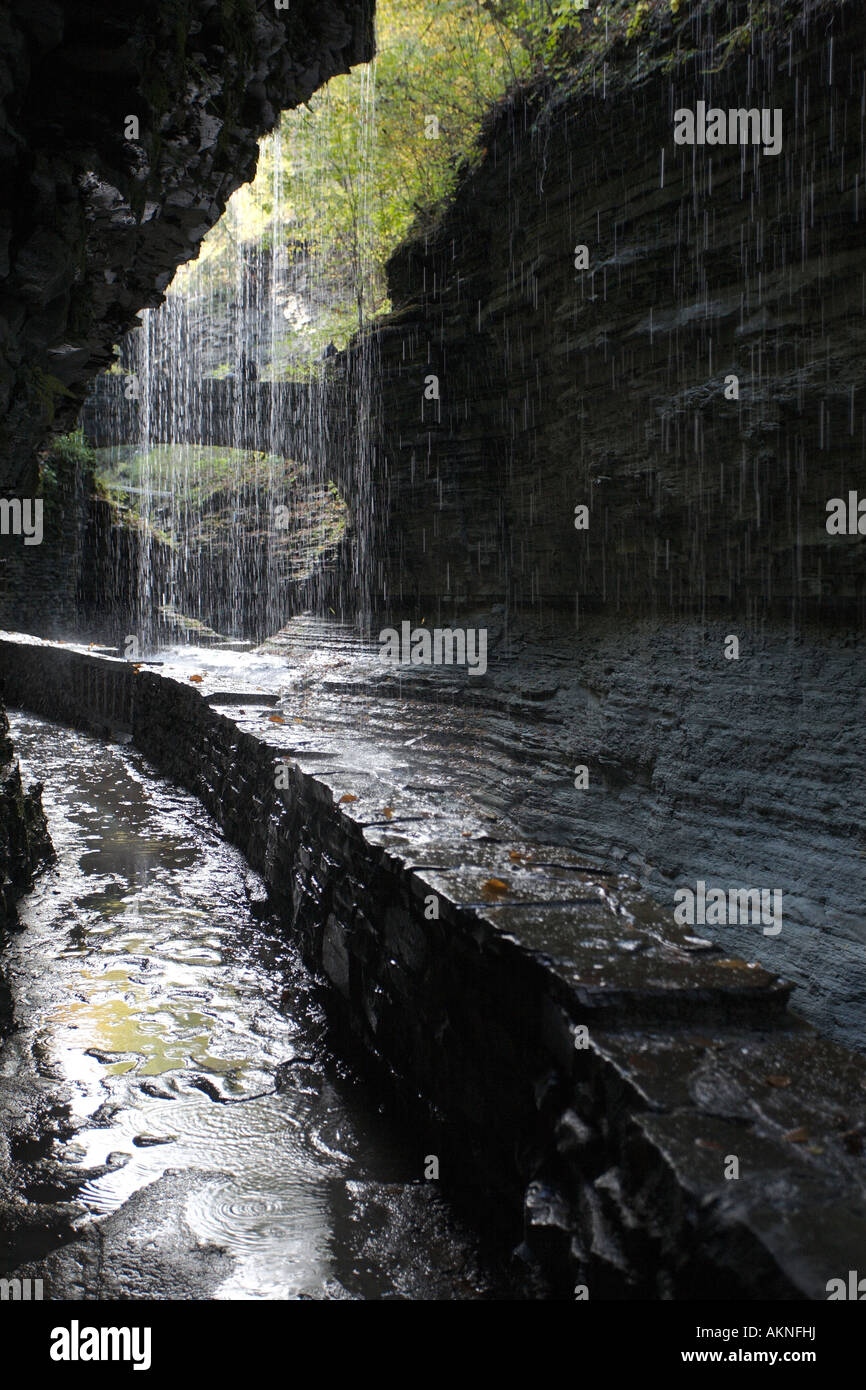 Glen Creek, Watkins Glen State Park, région des lacs Finger, Schuyler County, New York State, USA Banque D'Images