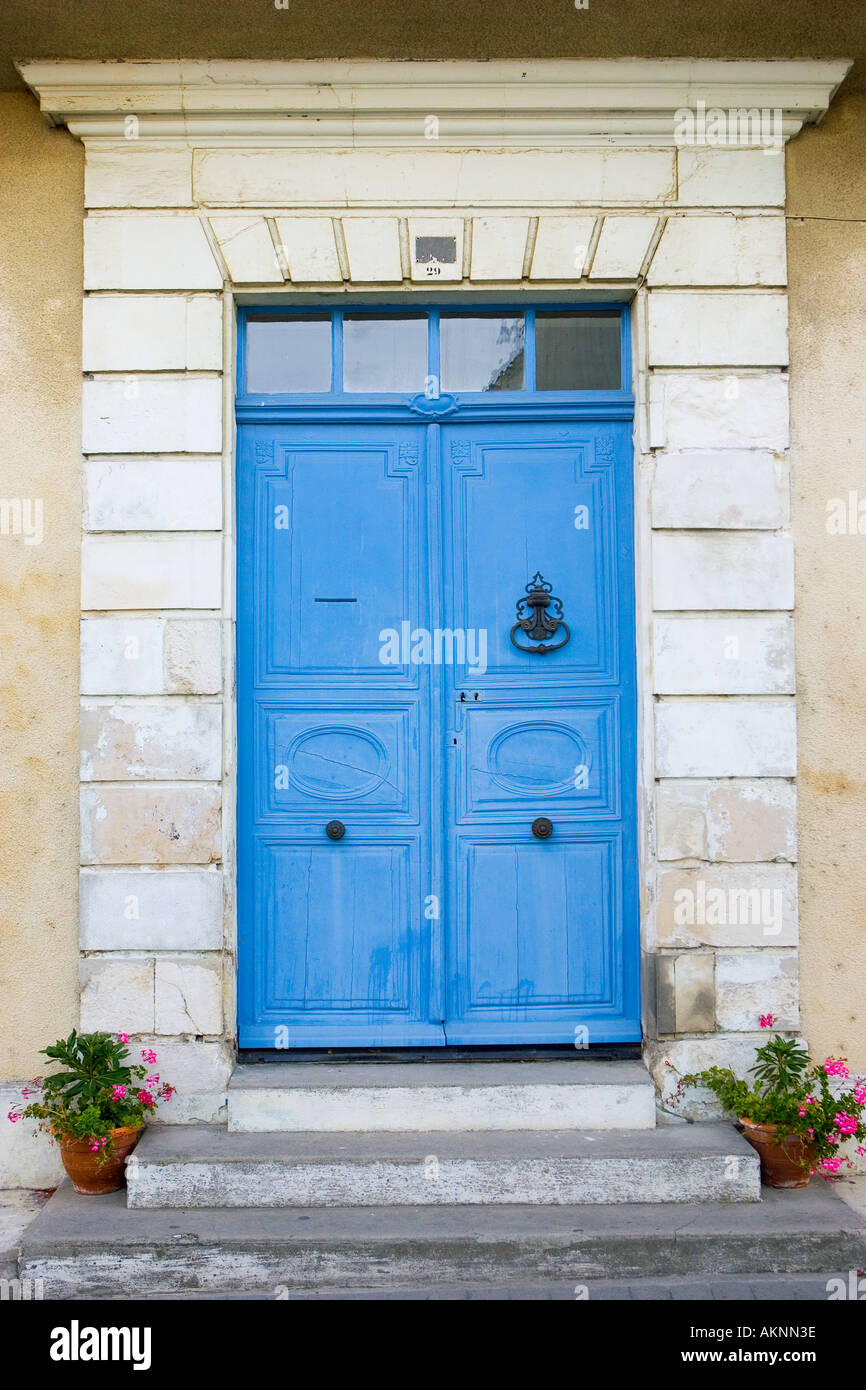 Double porte traditionnelle Ile De Re France Banque D'Images