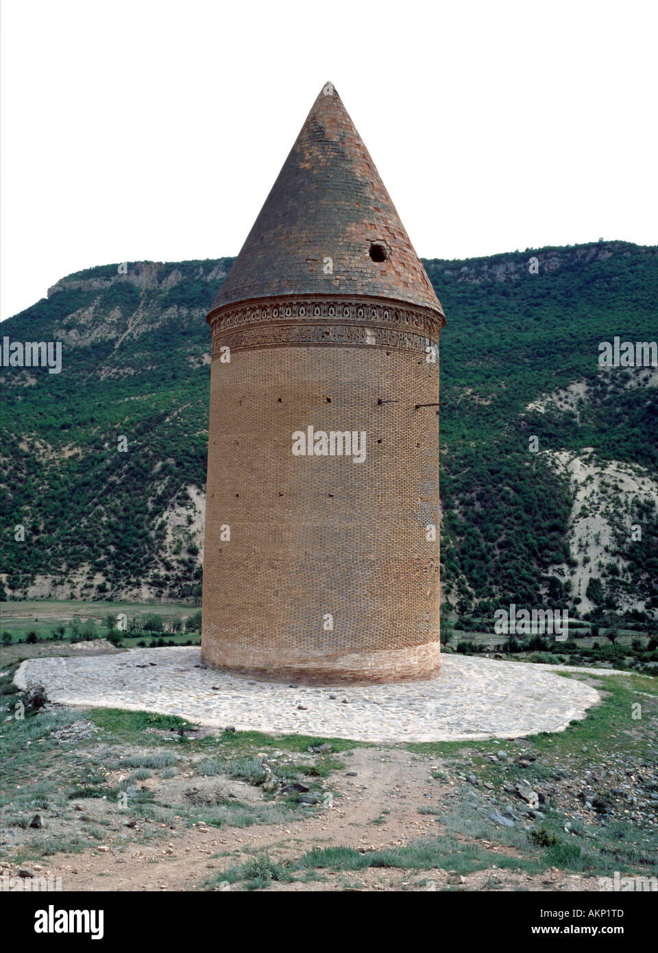 Radkan Ouest, daté de 1016 EC, tour de tombeau, Mazanderan, Iran Banque D'Images