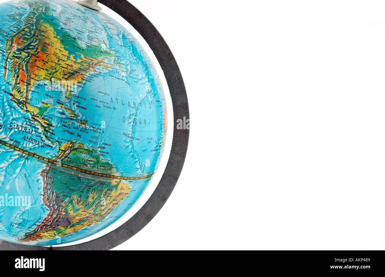 Globe montrant l'Amérique du Nord et du Sud Banque D'Images