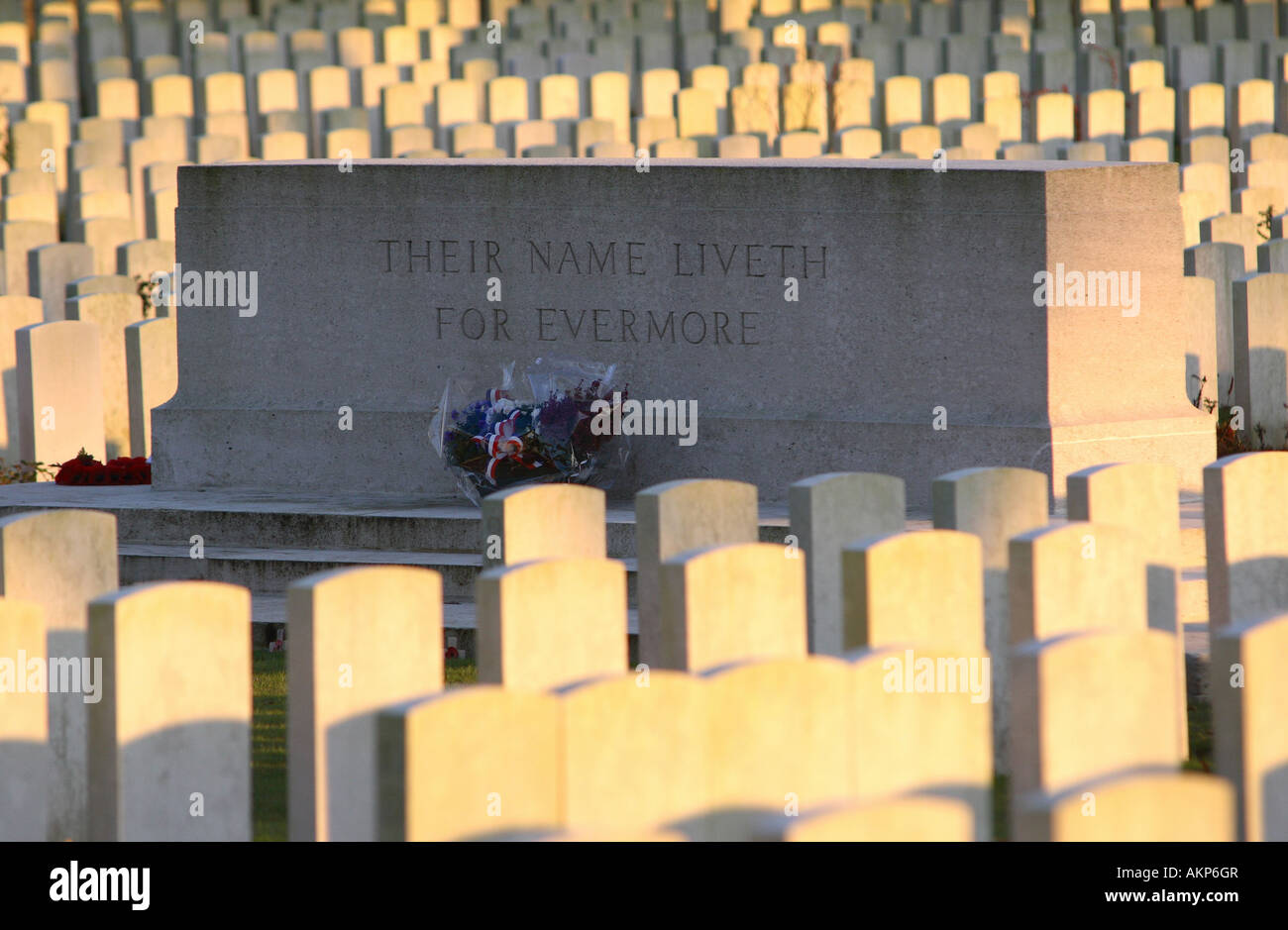 Delville Wood Cemetery sur la bataille de la somme dans le nord de la France Banque D'Images