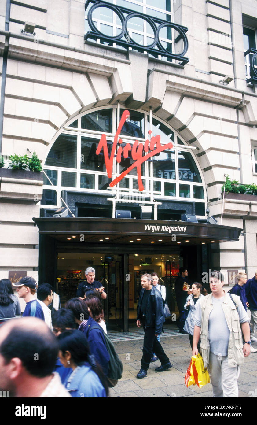 Virgin Megastore à Haymarket, angle de Londres. Banque D'Images