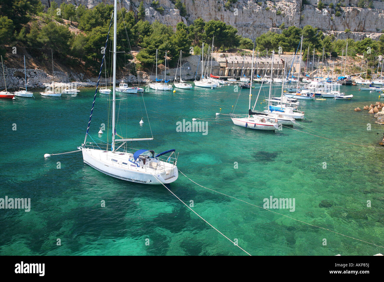 Port Miou Bouches du Rhône Calanques de Cassis FRANCE Banque D'Images