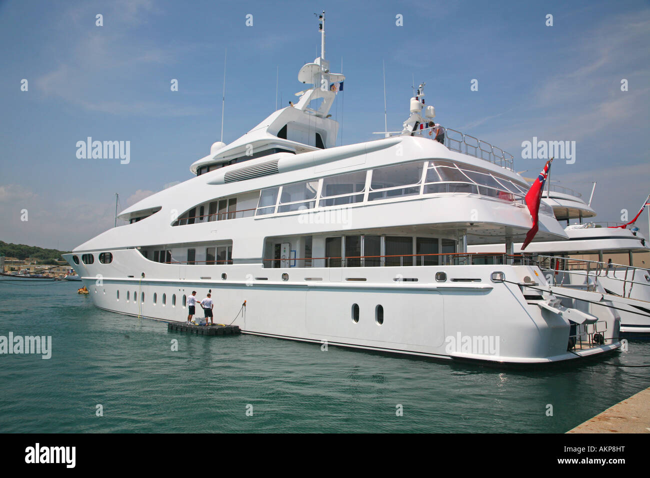 Super yachts à quai Banque D'Images