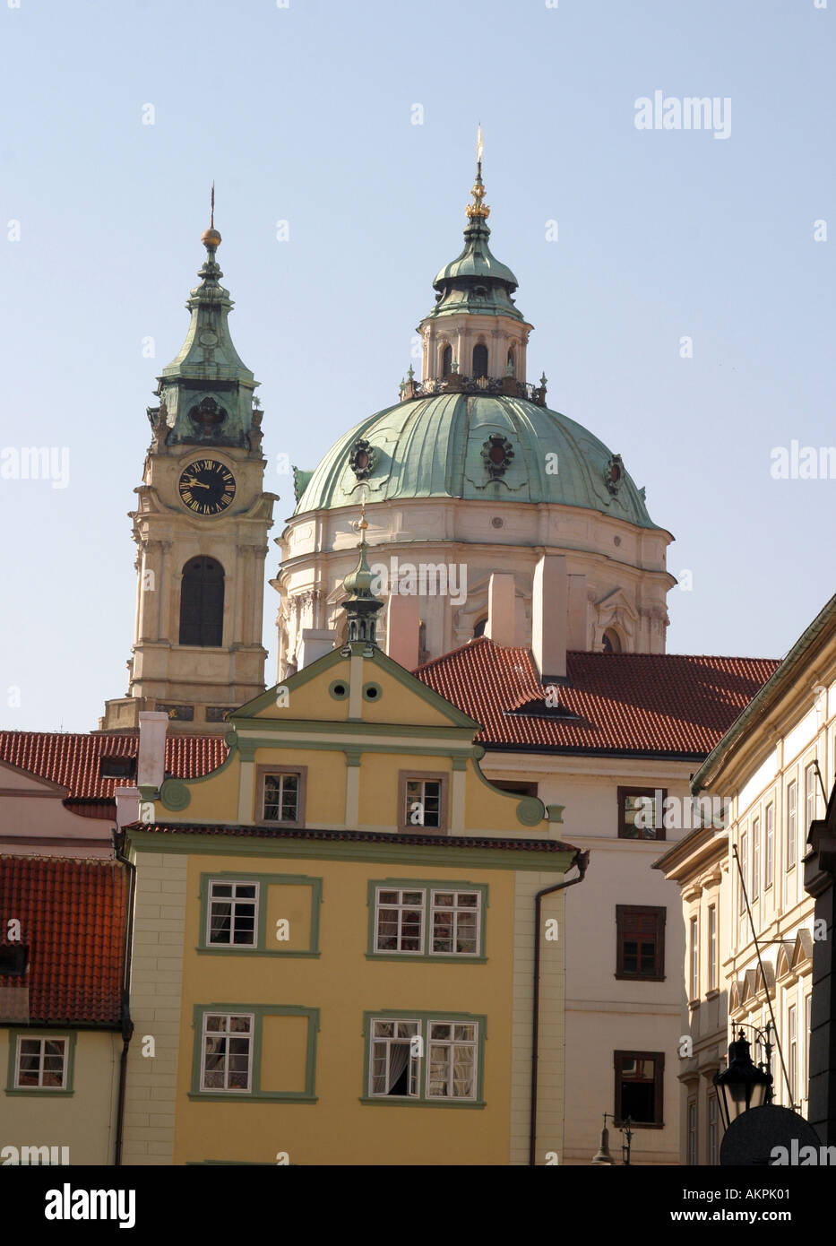 L'église St Nicholas, Mala Strana, Prague, Banque D'Images