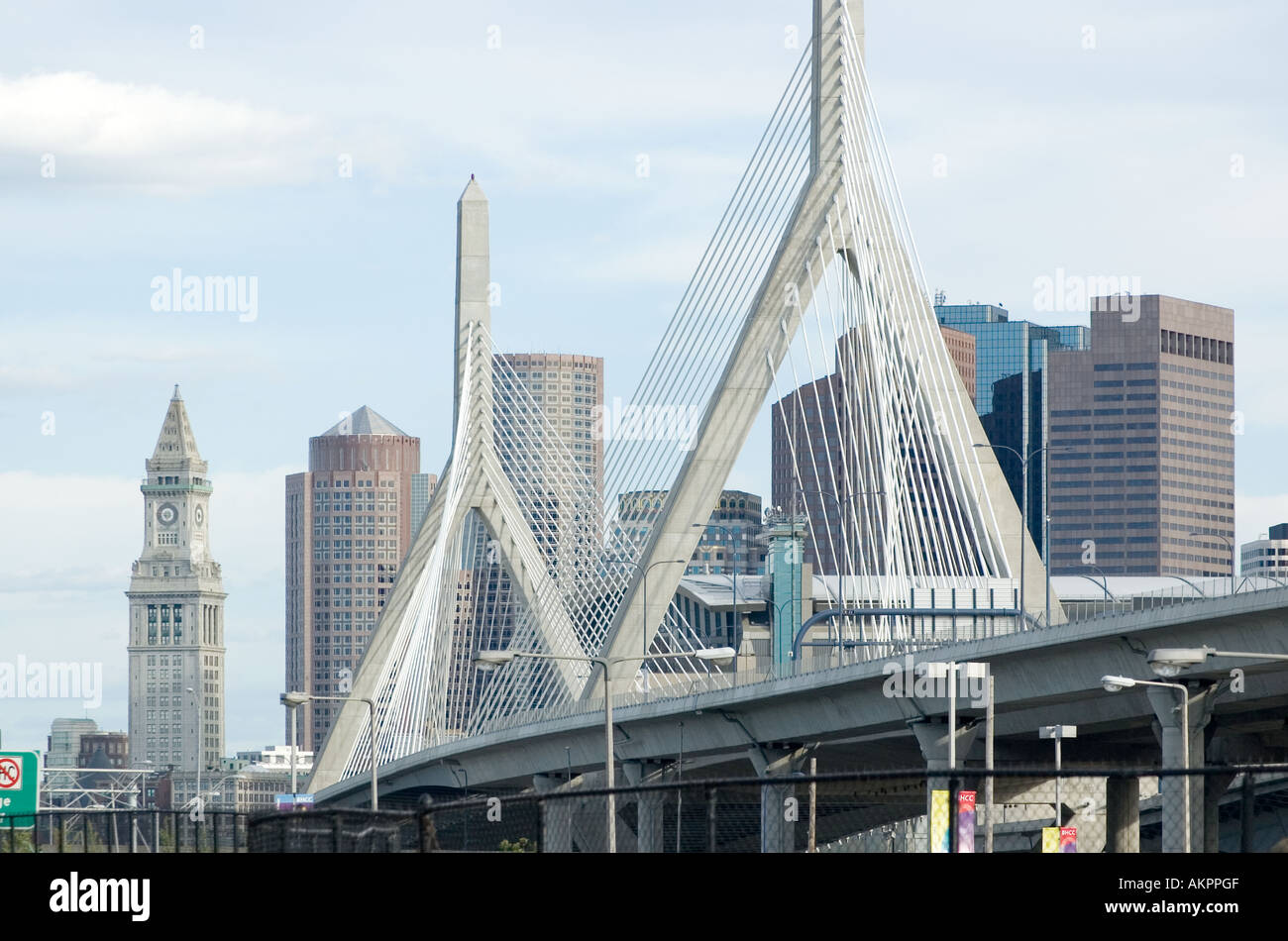 Zakim Bridge à Boston Massachusetts Banque D'Images