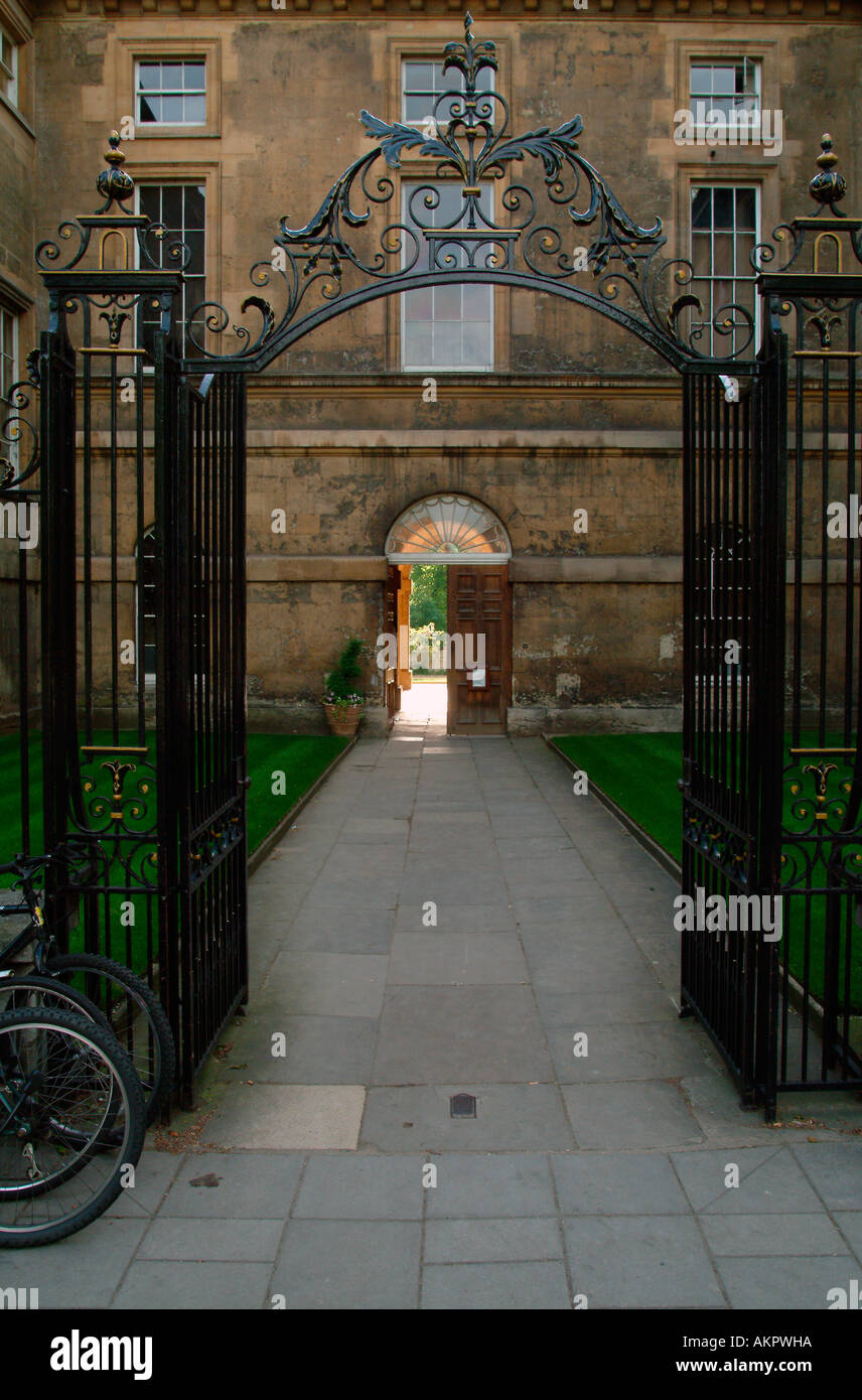 Porte avant pour Worcester College d'Oxford Banque D'Images