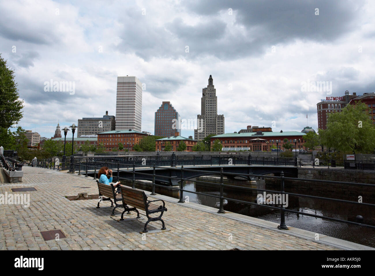 Waterplace Park, Providence, Rhode Island, RI USA Banque D'Images