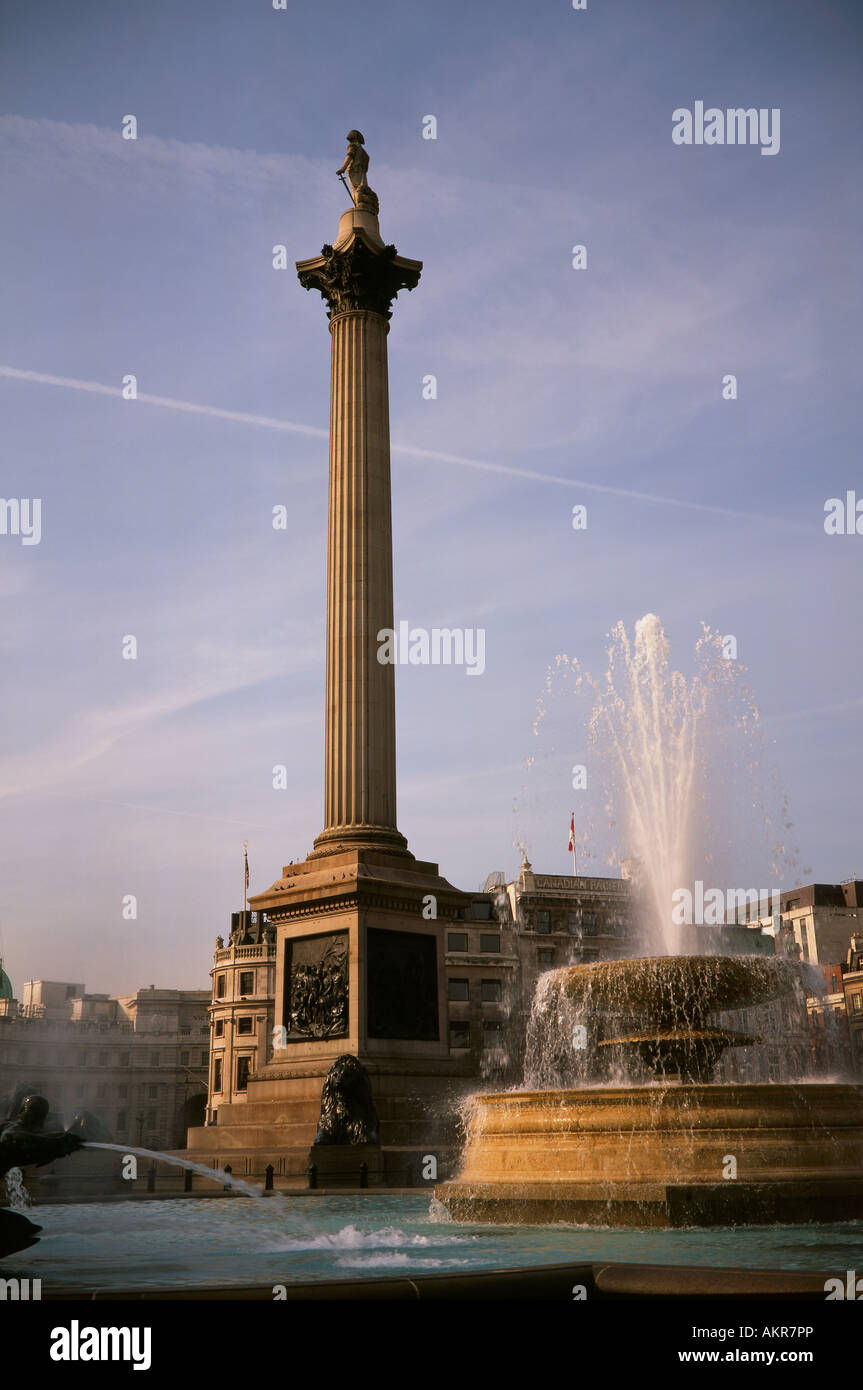 La colonne Nelson, Trafalgar Square, Banque D'Images