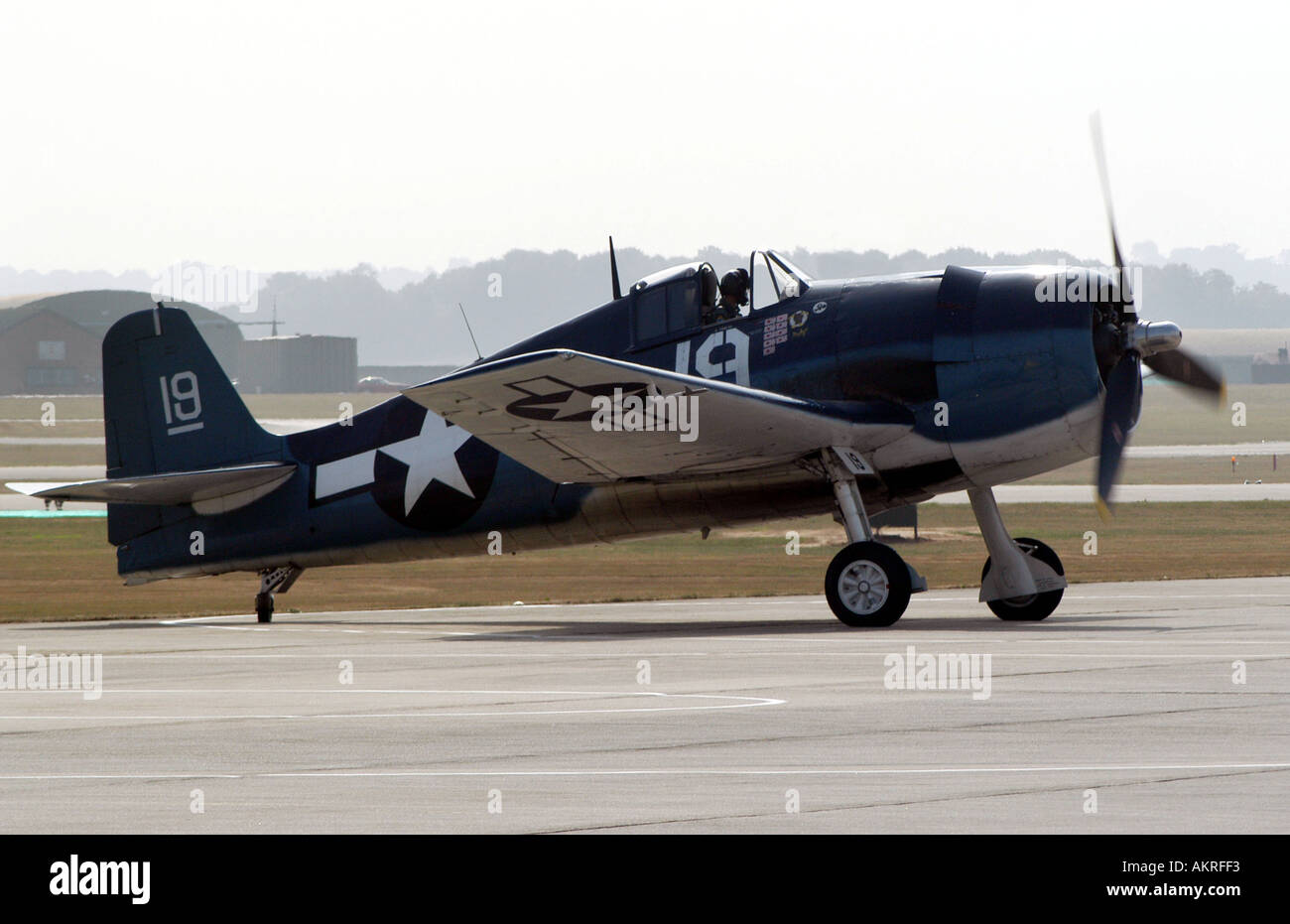 WW2 Pacific Theatre de la guerre Grumman Hellcat avion. Banque D'Images