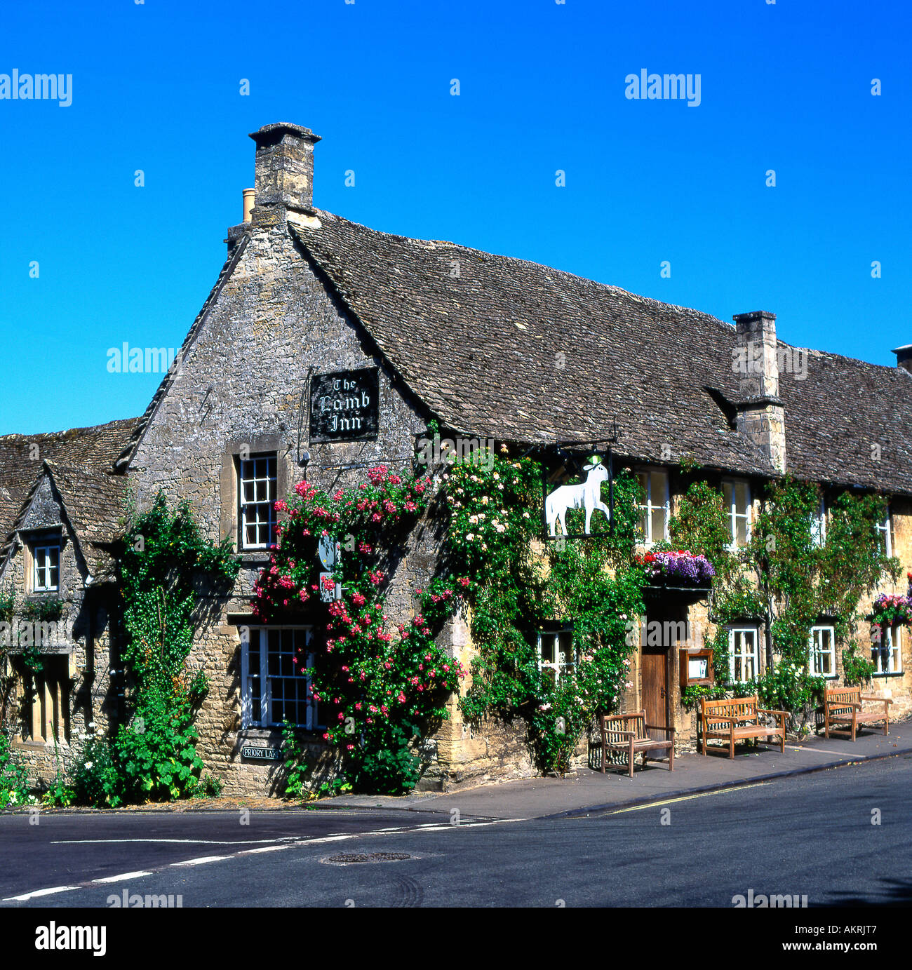 L'Agneau Inn Burford Oxfordshire en Angleterre à Banque D'Images