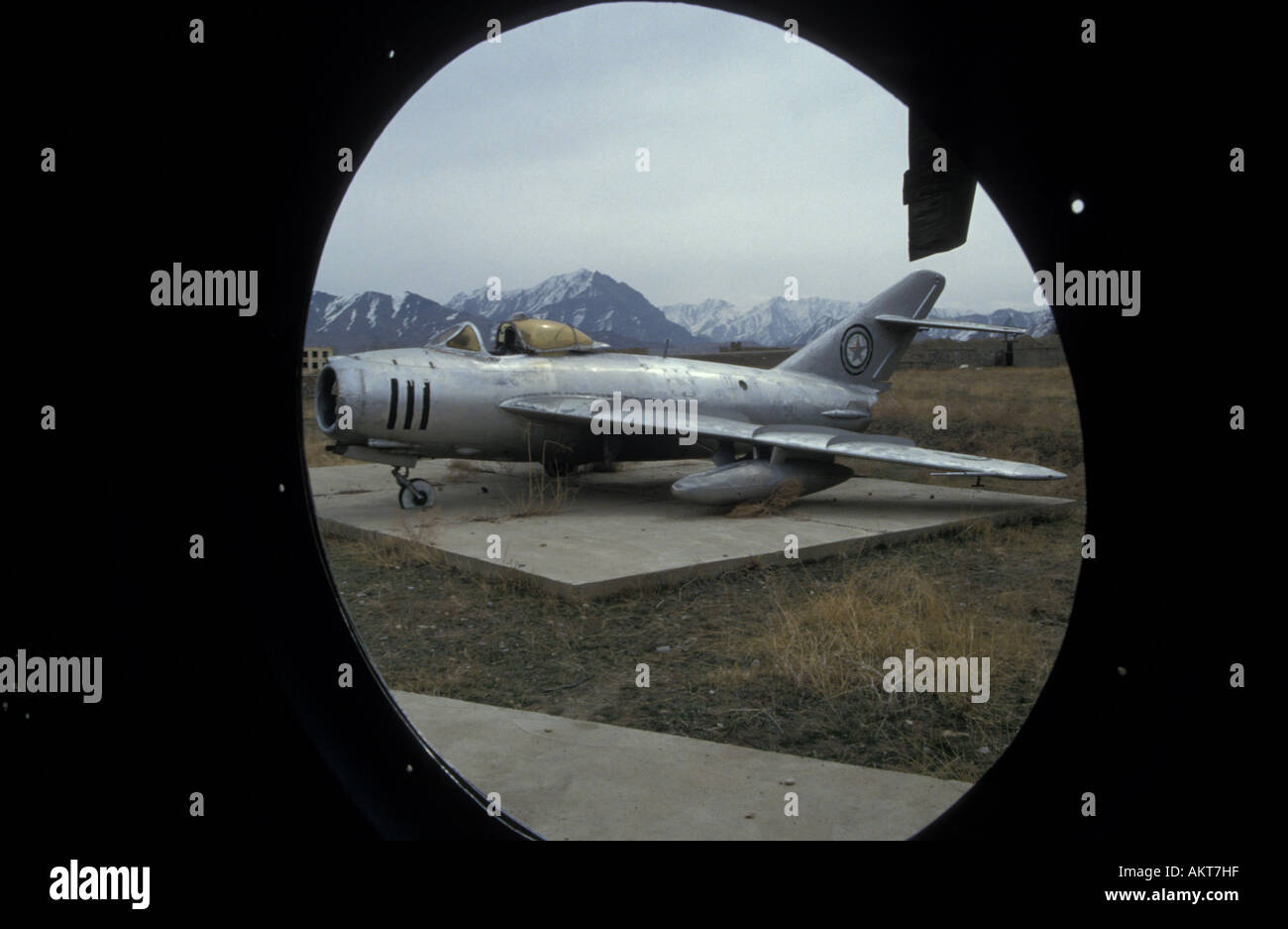 Chasseur Mig 17 musée soviétique de l'Afghanistan Kaboul Ouest Banque D'Images