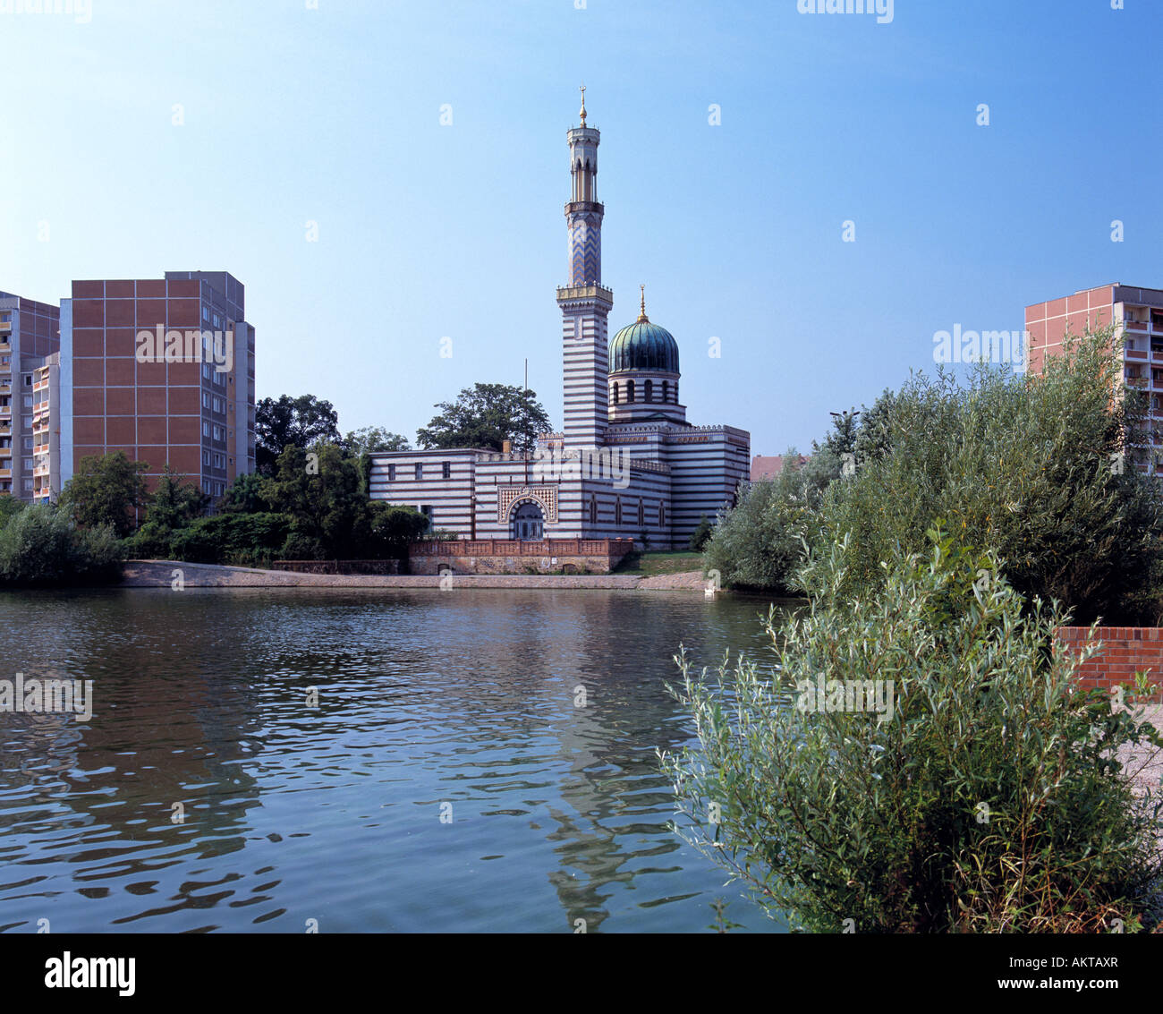 Dans Wasserpumpwerk forme eines Moschee zum Betrieb der dans Fontaenen à Potsdam Sanssouci Park Banque D'Images