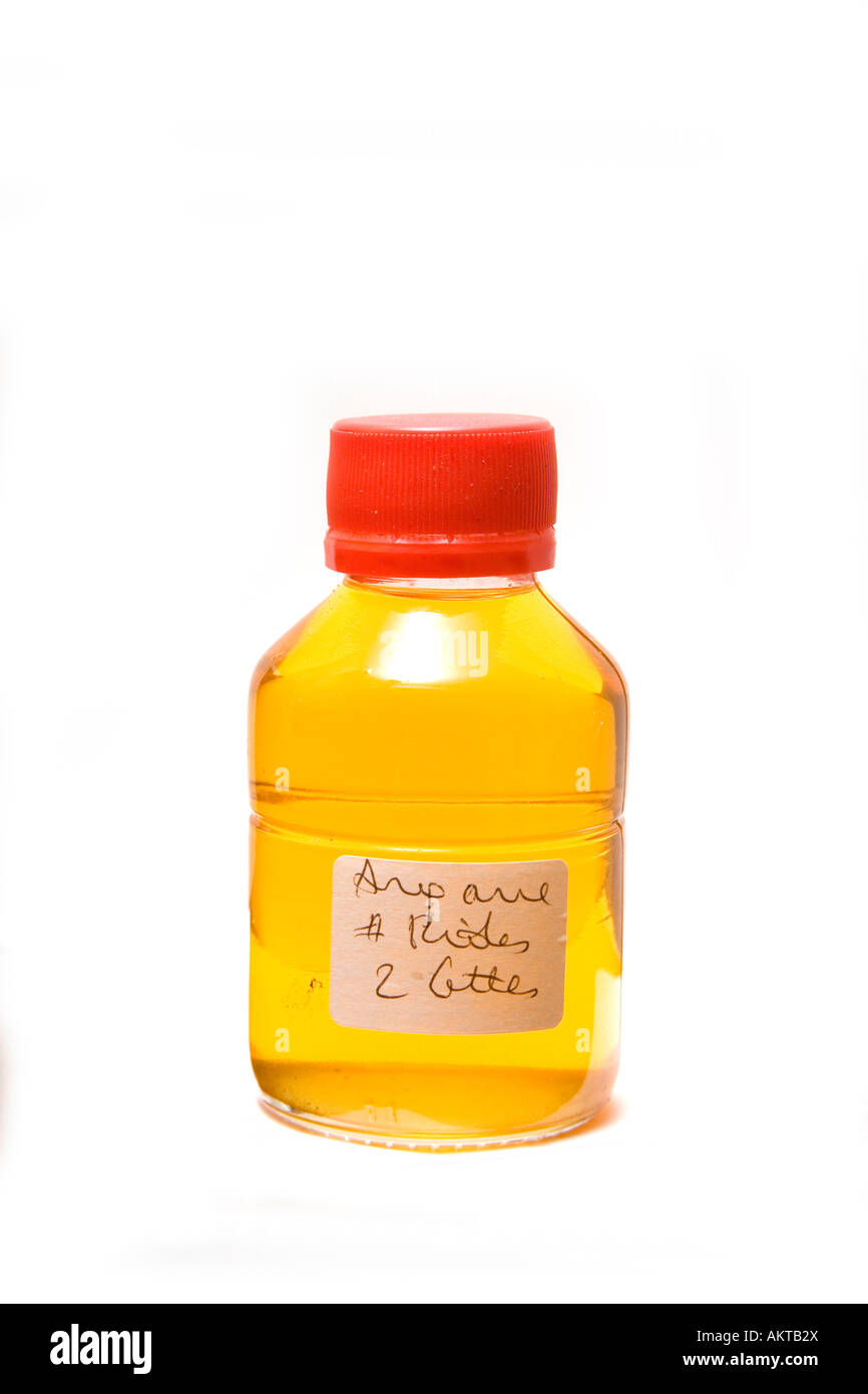 L'huile d'Argan du Maroc, l'huile est récolté à partir de l'abandon de chèvres qui mangent les fruits d'Argan Banque D'Images
