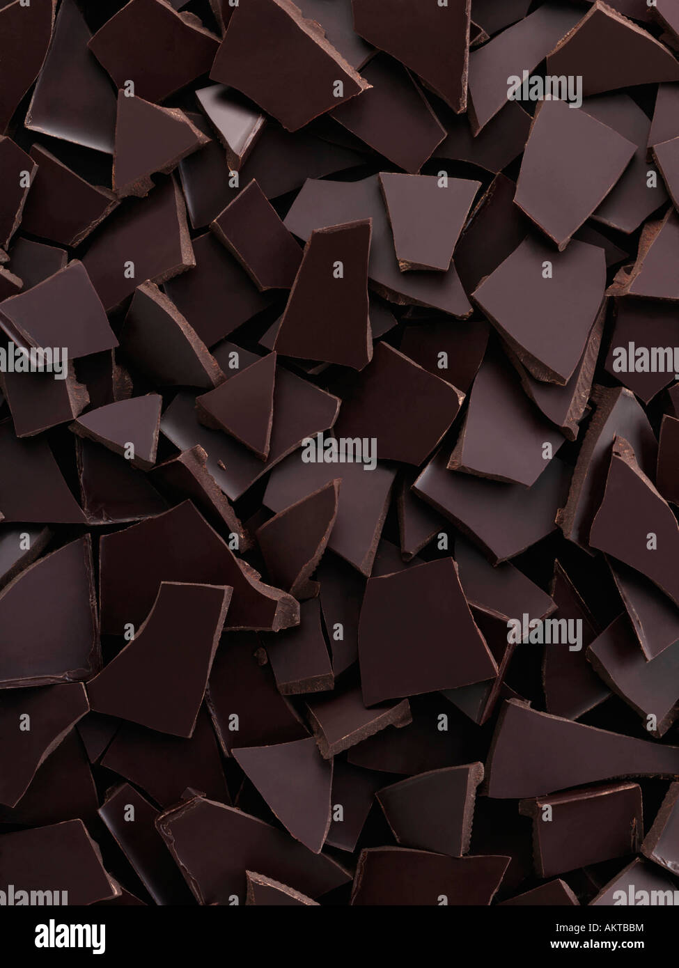 Morceaux de chocolat noir ensemble de l'image de l'alimentation éditoriale Banque D'Images