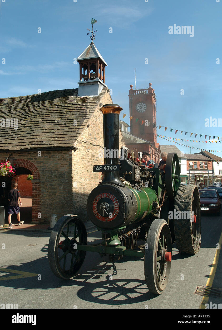 Un moteur à vapeur à Kington Vintage Show. Banque D'Images