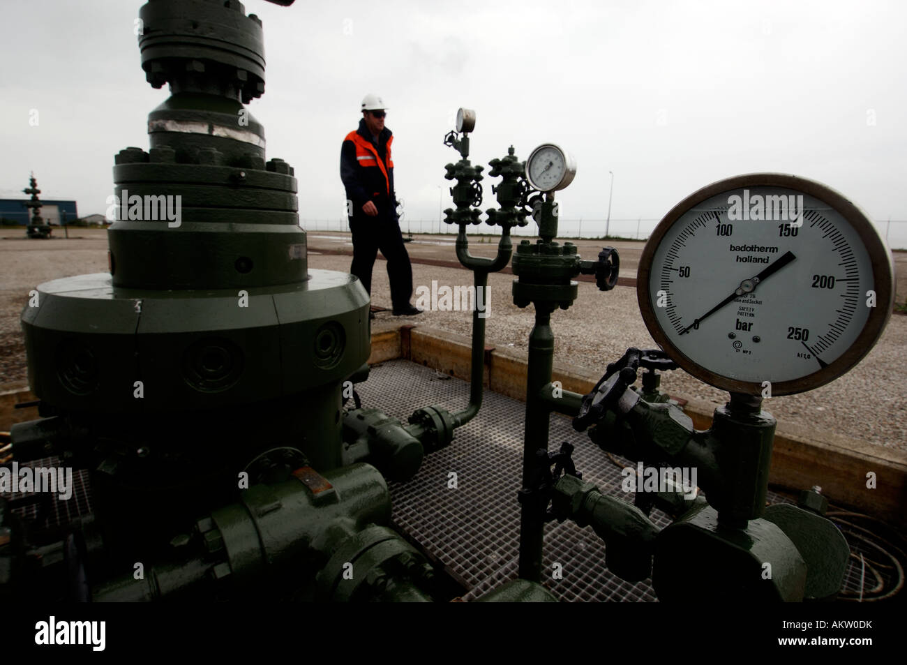 Mesch une plate-forme de production de gaz naturel pour l'Waddengas Banque D'Images