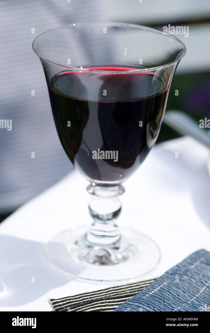 Verre de vin rouge Banque D'Images