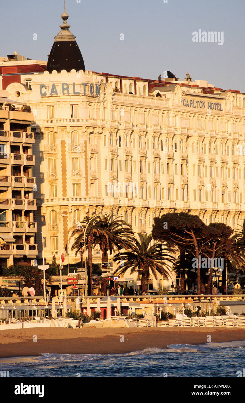 France, Alpes Maritimes, Cannes, le Carlton Hotel Banque D'Images