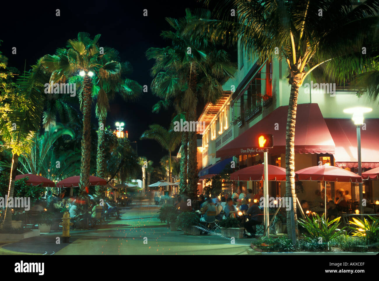 Van Dyke Cafe de Lincoln Road South Beach' Banque D'Images