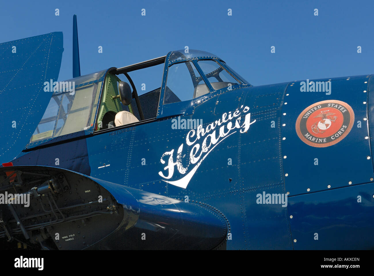 Une vue détaillée d'un avion historique - la Suisse, l'Europe. Banque D'Images
